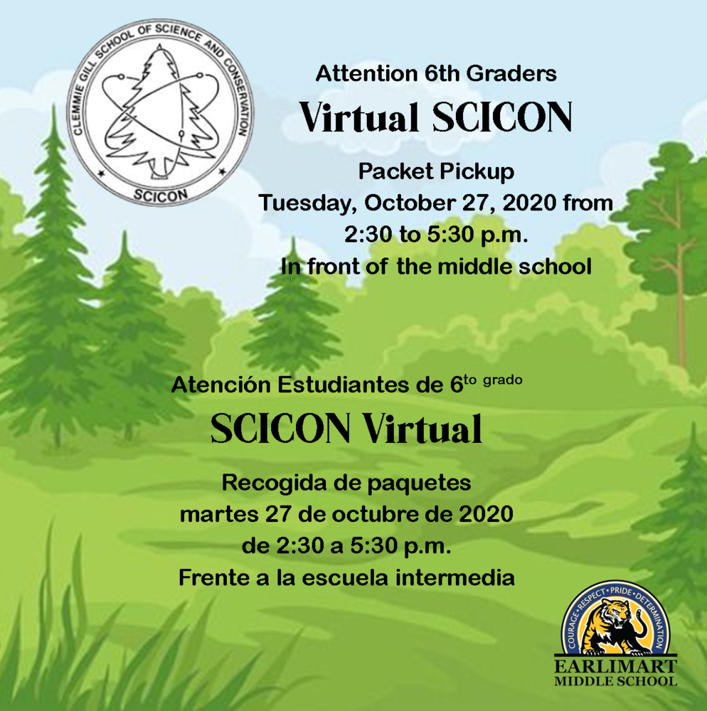 Attention 6th graders/atención estudiantes de sexto grado
