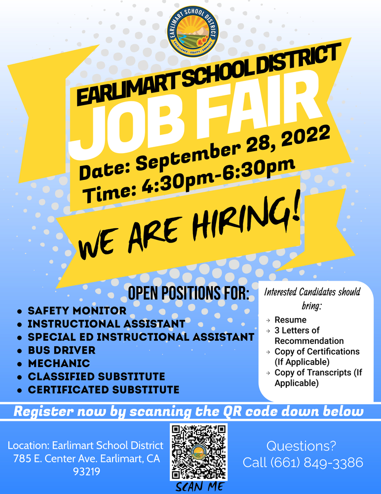 ESD Job Fair | Earlimart Elementary School