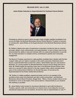 Welcome Mr. Jaime Robles, new Superintendent for Earlimart School District / Bienvenido Sr. Jaime Robles, nuevo Superintendente del Distrito Escolar de Earlimart
