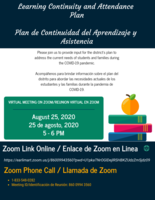 LCAP Zoom Meeting/Junta de LCAP por Zoom