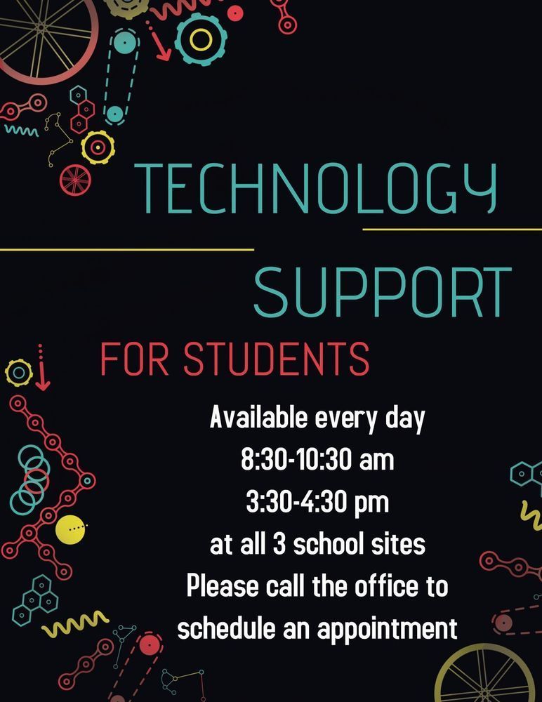 flyer for information regarding technology support