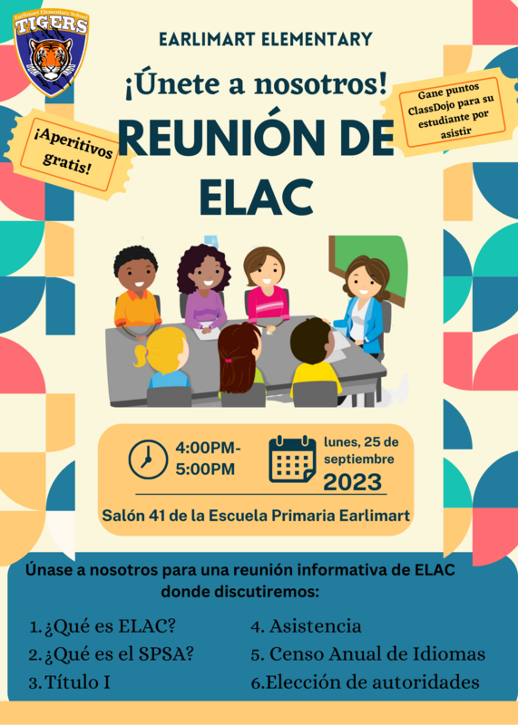 ELAC Meeting Earlimart Elementary School